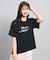 オーロラプリントハートあきTシャツ