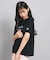 オーロラプリントハートあきTシャツ