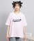 【接触冷感】Vネック衿付きアップリケビッグTシャツ