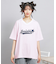 【接触冷感】Vネック衿付きアップリケビッグTシャツ