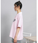 【接触冷感】Vネック衿付きアップリケビッグTシャツ