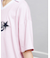 【接触冷感】Vネック衿付きアップリケビッグTシャツ