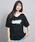 【接触冷感】Vネック衿付きアップリケビッグTシャツ