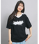 【接触冷感】Vネック衿付きアップリケビッグTシャツ