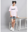 【接触冷感】Vネック衿付きアップリケビッグTシャツ