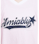 【接触冷感】Vネック衿付きアップリケビッグTシャツ