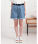 ベルト付きデニムショートパンツ