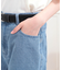 ベルト付きデニムショートパンツ