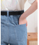 ベルト付きデニムショートパンツ