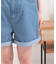 ベルト付きデニムショートパンツ