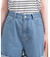 ベルト付きデニムショートパンツ
