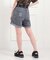 ベルト付きデニムショートパンツ
