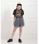 ベルト付きデニムショートパンツ