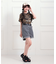 ベルト付きデニムショートパンツ