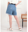 ベルト付きデニムショートパンツ