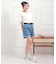 ベルト付きデニムショートパンツ