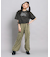 レースアップTシャツ