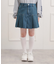 デニム裾プリーツスカート