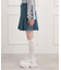 デニム裾プリーツスカート