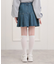 デニム裾プリーツスカート
