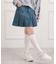 デニム裾プリーツスカート