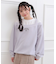 ラメ裏毛オフショル風プルオーバー