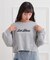 レースアップ刺繍裏毛プルオーバー