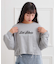 レースアップ刺繍裏毛プルオーバー