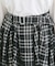 チェック変形ヘムスカート