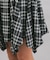 チェック変形ヘムスカート