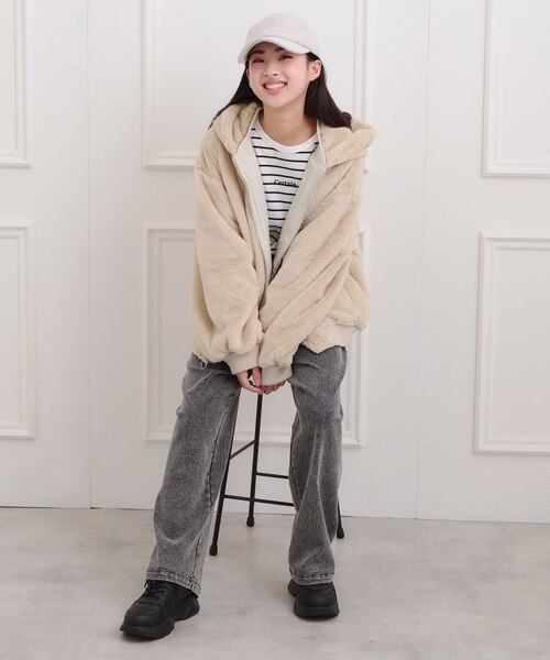 リバーシブルフェイクファーブルゾン｜ピンクラテの通販｜&mall