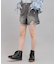 デニムツイルダメージショートパンツ