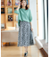 【WEB限定カラーあり／マシンウォッシュ／セットアップ可能】フラワープリントスカート