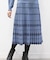 【WEB限定カラーあり／手洗い可／セットアップ可】バイカラーチェック柄ジャカードスカート