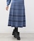 【WEB限定カラーあり／手洗い可／セットアップ可】バイカラーチェック柄ジャカードスカート
