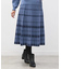 【WEB限定カラーあり／手洗い可／セットアップ可】バイカラーチェック柄ジャカードスカート
