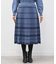 【WEB限定カラーあり／手洗い可／セットアップ可】バイカラーチェック柄ジャカードスカート