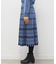 【WEB限定カラーあり／手洗い可／セットアップ可】バイカラーチェック柄ジャカードスカート