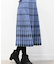 【WEB限定カラーあり／手洗い可／セットアップ可】バイカラーチェック柄ジャカードスカート