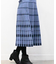 【WEB限定カラーあり／手洗い可／セットアップ可】バイカラーチェック柄ジャカードスカート