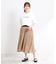 【E‐QUALITY／手洗い可／ウエスト総ゴム】シャンブレースカーチョパンツ