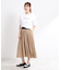 【E‐QUALITY／手洗い可／ウエスト総ゴム】シャンブレースカーチョパンツ