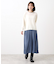【E‐QUALITY／手洗い可／ウエスト総ゴム】シャンブレースカーチョパンツ