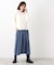 【E‐QUALITY／手洗い可／ウエスト総ゴム】シャンブレースカーチョパンツ