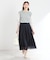 【夏SALE／マシンウォッシュ可／春から夏まで着られる】シアーフレアスカート