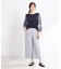 【E‐QUALITY／手洗い可】ワイドクロップドパンツ