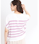 【WEB先行カラーあり／手洗い可】スレッドボーダーニット