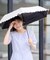 【晴雨兼用／UVカット率100％／雨の日もおしゃれに◎】バイカラーフリルデザイン折りたたみ傘