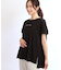【E‐QUALITY】チュニック丈ロゴTシャツ