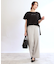【E‐QUALITY】チュニック丈ロゴTシャツ